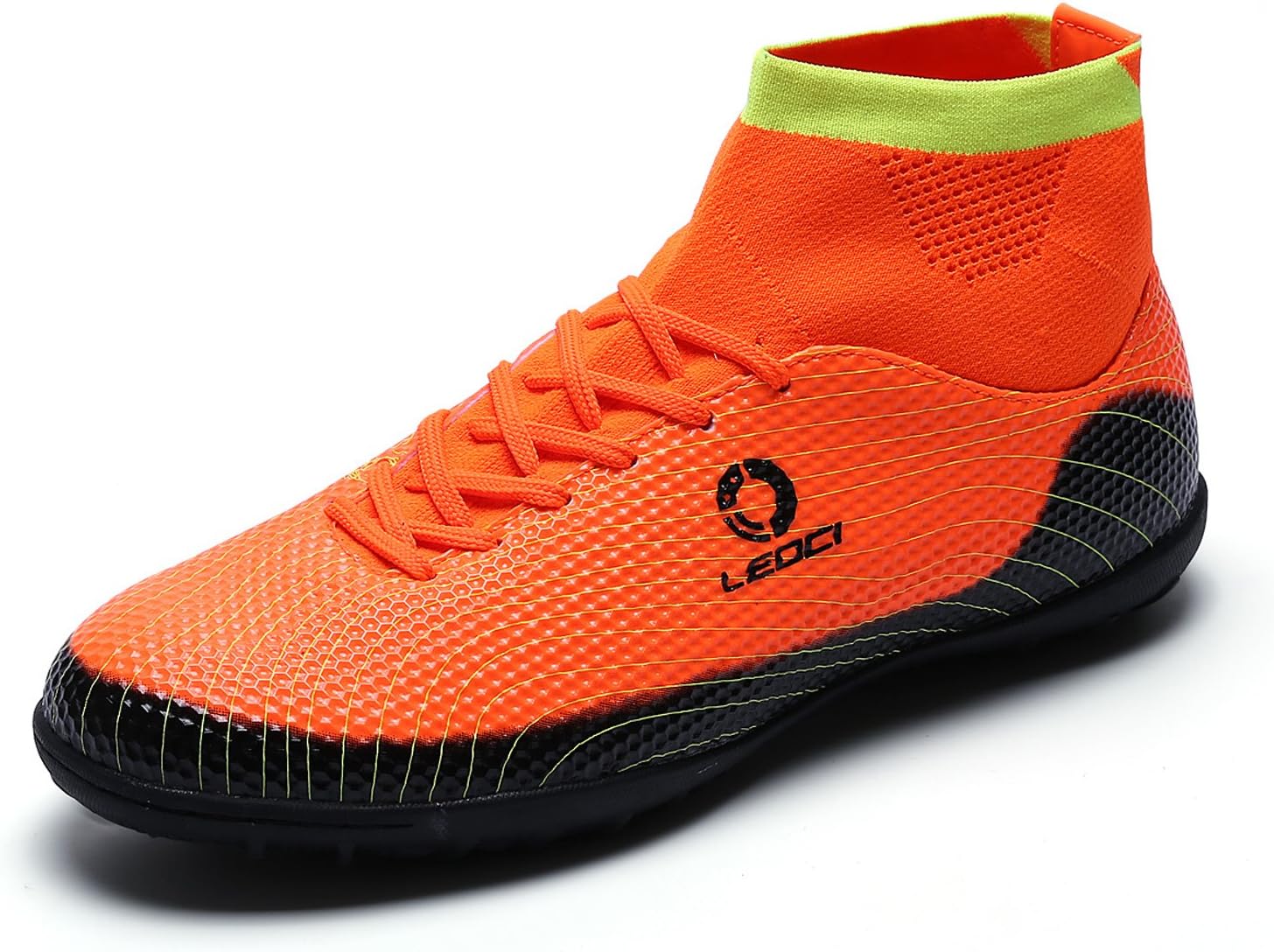 WAWEN Athletic Turf Indoor High Top Soccer Shoes Football Training Boots(Kid/Youth/Men)