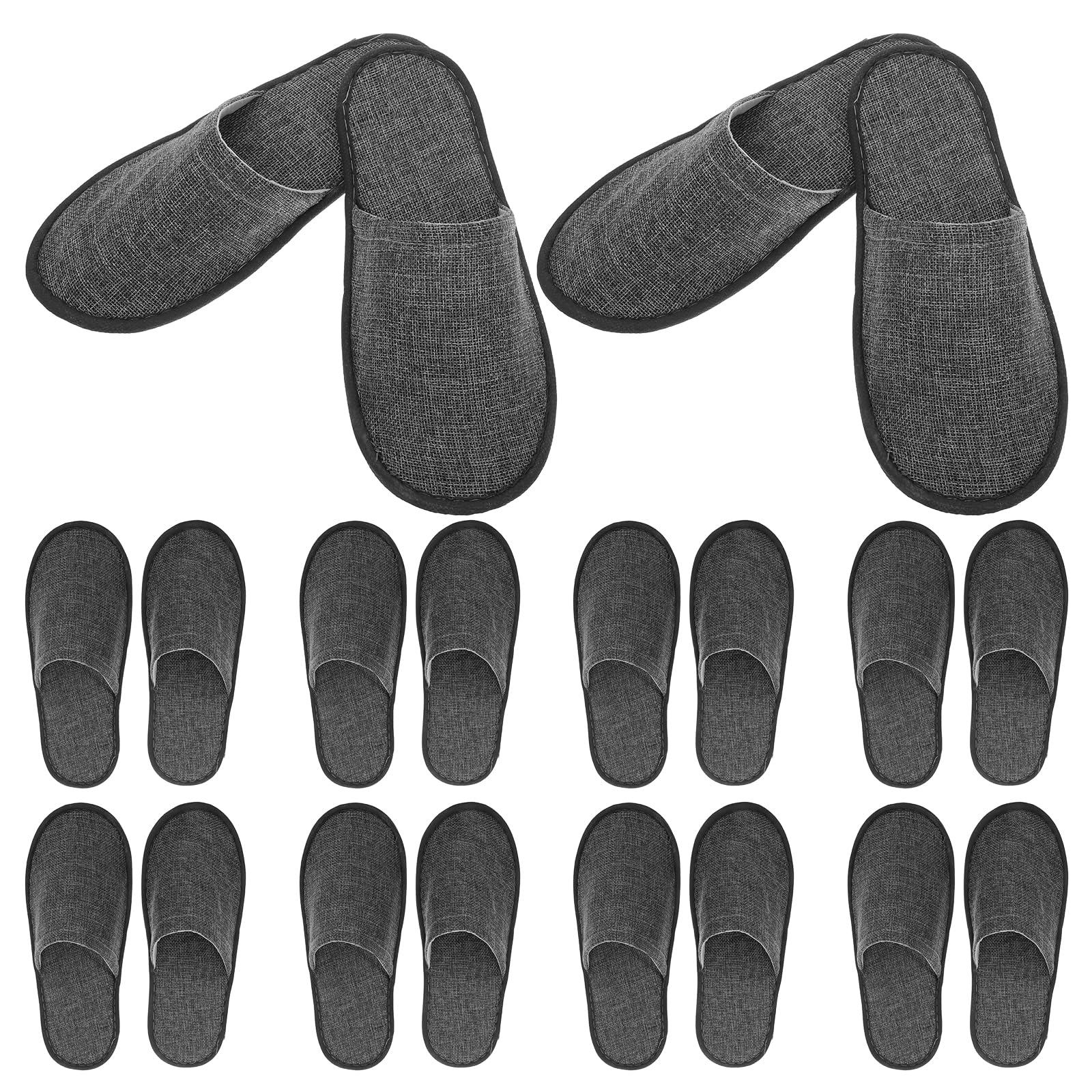20Pcs Disposable Hotel Slippers Non-slip Spa Footwear for Home Travel Salon Lightweight Portable Design Unisex Indoor Footwear for Guests and Vacation