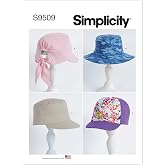 Simplicity S9509 Adult &amp; Children's Hat Sewing Pattern, Bucket Hats &amp; Caps in Four Styles, Sizes XS-L