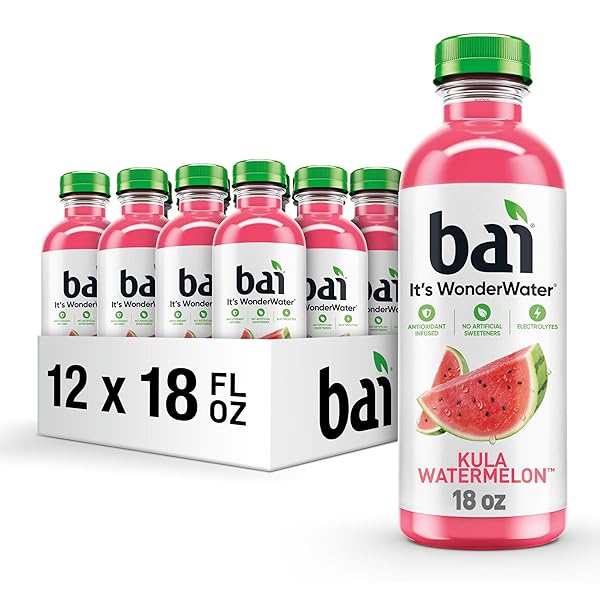 BAI ANTIOXIDANT INFUSED WATER BEVERAGE, KULA WATERMELON, WITH...