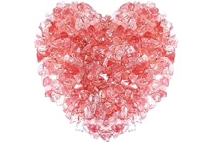 ideayard Cherry Quartz Tumbled Crystal Chips 1lb Natural Irregular Shaped Crushed Quartz Stone Healing Stones Home and Office Desktop Decorative