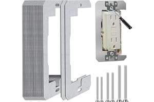 QAUYETM 12 Pcs Wall Plate Spacer with 24 Pcs 3 Size Extra Long Outlet Screws and a Screwdriver for Loose Outlet Plug Flush Fit Device Leveling Plates Shims Electrical Electrical Boxes Switches Repair