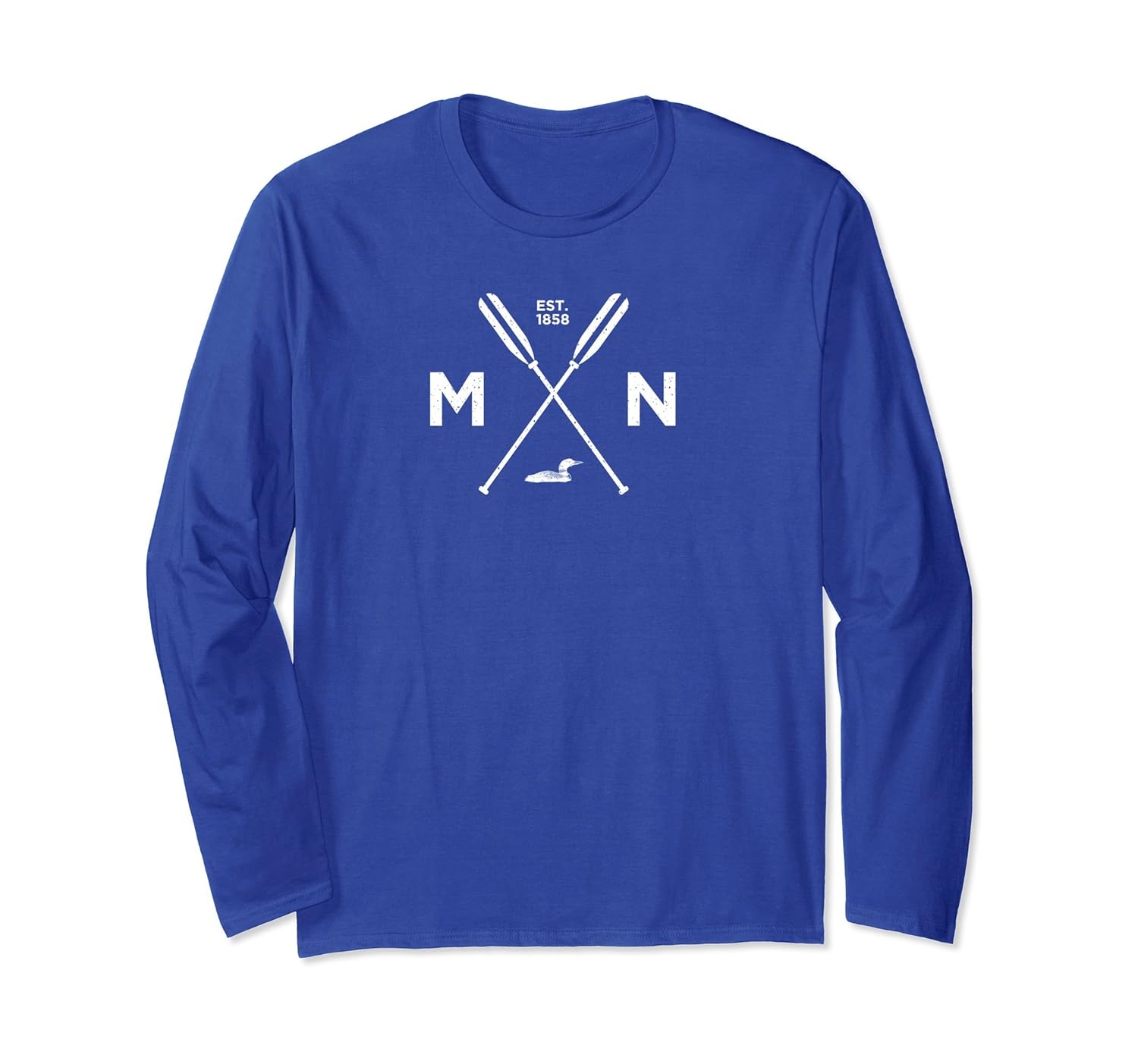 Minnesota State Awesome MN Nice 1858 Loon Long Sleeve Shirt-anz