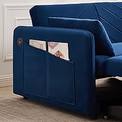 55-inch Loveseat Pull Out Sofabed ,Modern 3 in 1