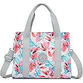 AOCINA Small Tote Bag With Zipper Mini Nylon Crossbody Bags for Women Work Everyday Multi Pocket Lightweight Satchel Purse