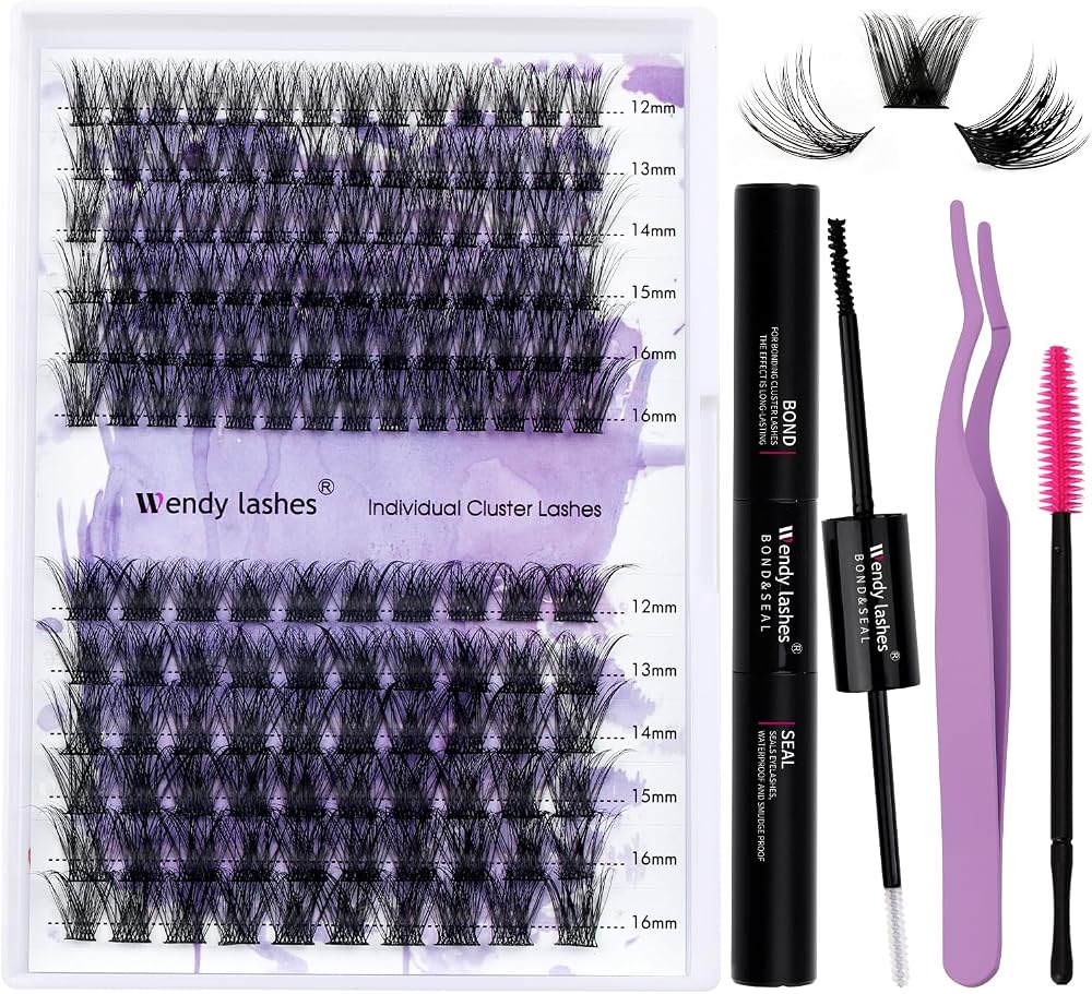 Wendy Lashes Individual Lashes D Curl Cluster Kit 12-16mm 0.07mm DIY