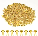 KINBOM 600Pcs 8x15mm Gold Paper Fasteners Brads Split Pins DIY Scrapbooking view 1