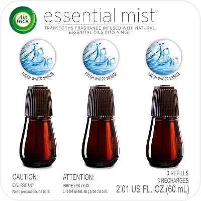 Air Wick Essential Mist Refill 3ct Fresh Waters Essential Oils Diffuser