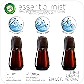 Air Wick Essential Mist Refill, 3ct, Fresh Waters, Air Freshener, Essential Oils