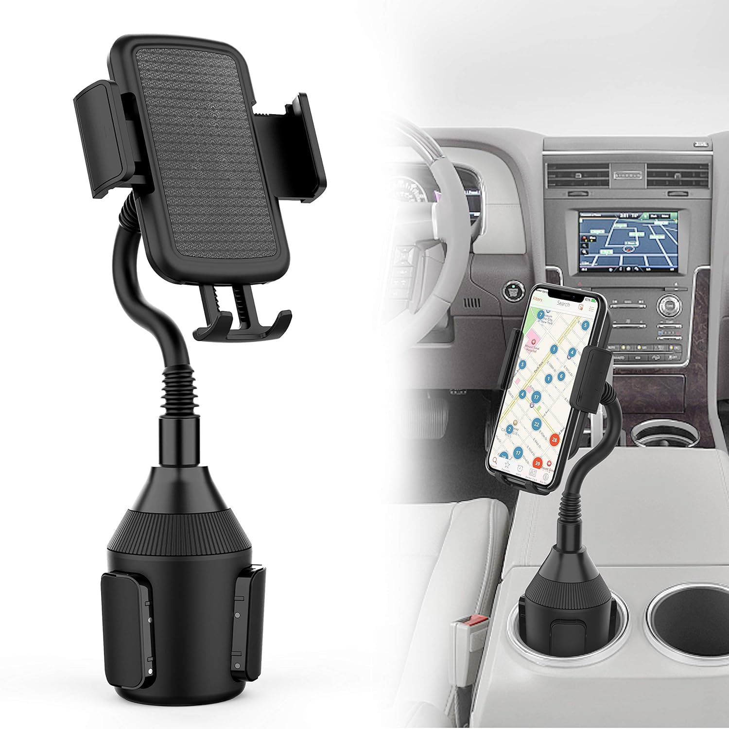 VABSCE Cup Holder Phone Mount Universal Adjustable