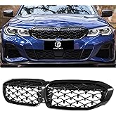 DEKEWEI G20 Grill, Black Kidney Grille Compatible with BMW 3 Series G20 2019-2022 316i 318i 320i 328i 330i 335i 340i Gloss Black Diamond