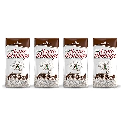 &bdquo;Santo Domingo&ldquo; kava, 16 uncijų mai&scaron;elis - 4 pakuotės, viso pupelių kava - produktas i&scaron; Dominikos Respublikos