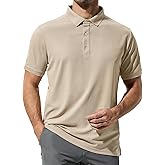 MIER Polo Shirts for Men Short Sleeve Quick Dry Polyester Collared Shirts Casual Golf Shirts, Moisture-Wicking