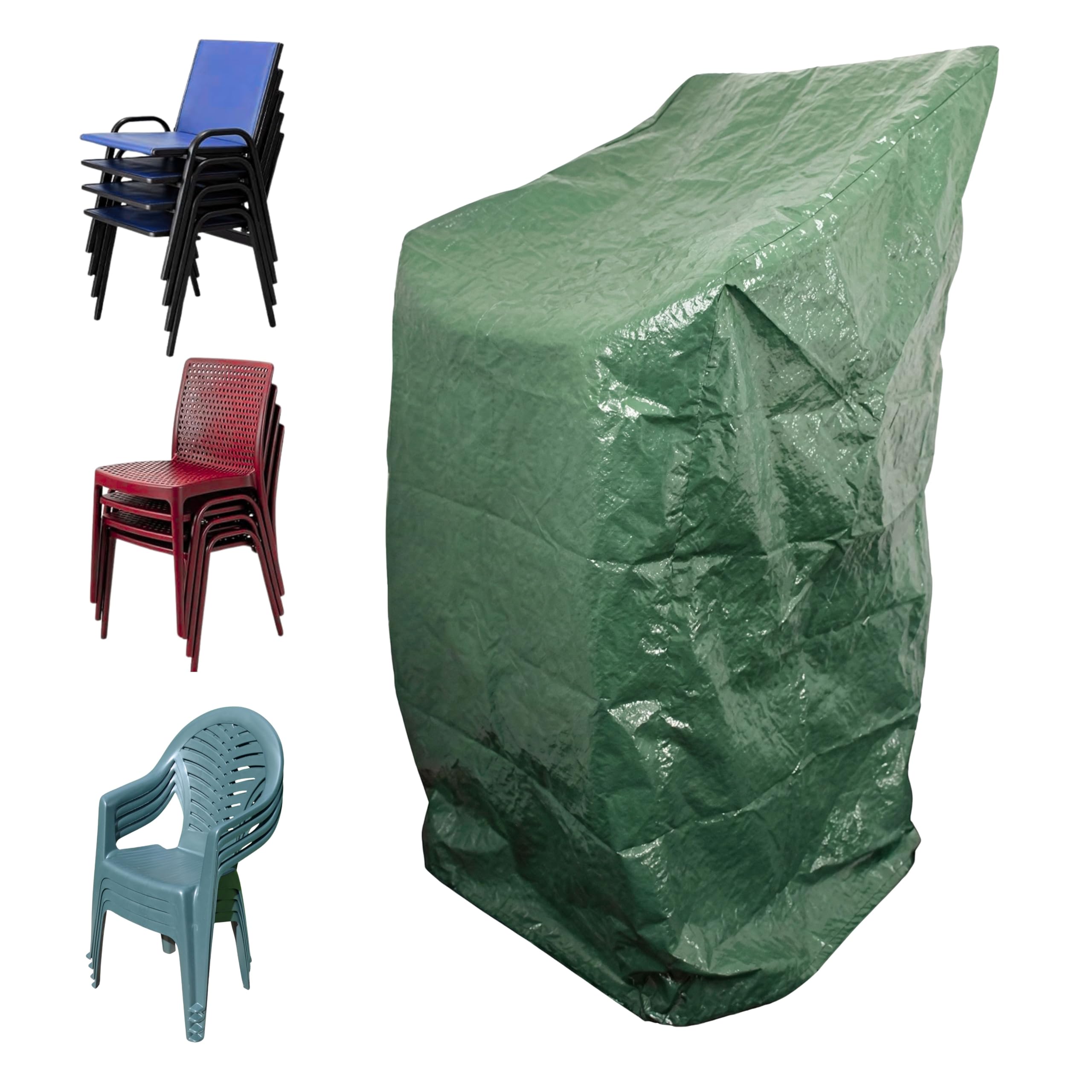 ADEPTNA Heavy Duty Patio Stacking Chair Cover – Protects your Chairs All Year Round from the Weather Dirt and Grime