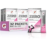 Gatorade Zero Sugar Powder, Strawberry Ice, (32 Servings) | Electrolyte Powder Drink Mix, No Artificial Flavors, No Added Colors, Zero Sugar, Sports Drinks, Hydration