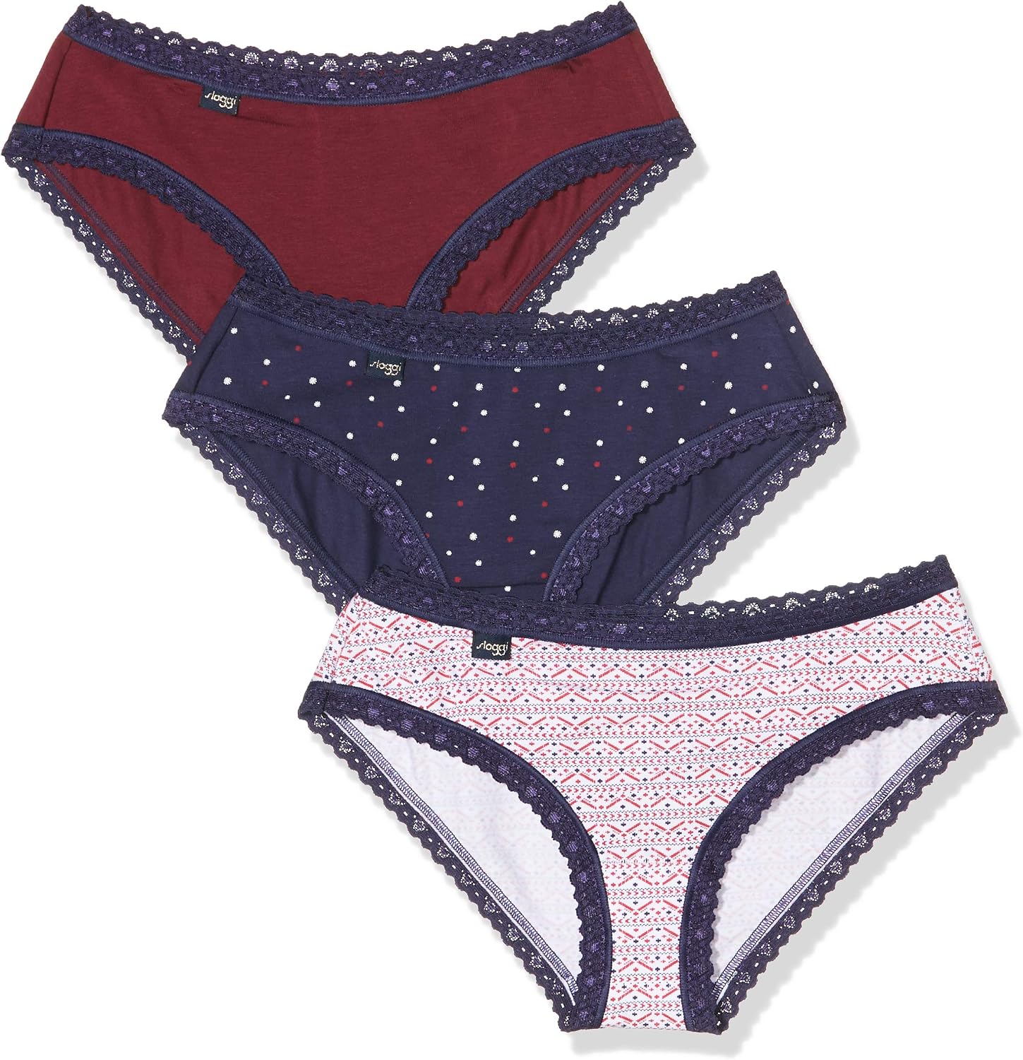 Sloggi Damen Unterrock 3er Pack – Bequeme Midi-Slips Aus Baumwolle & Lycra