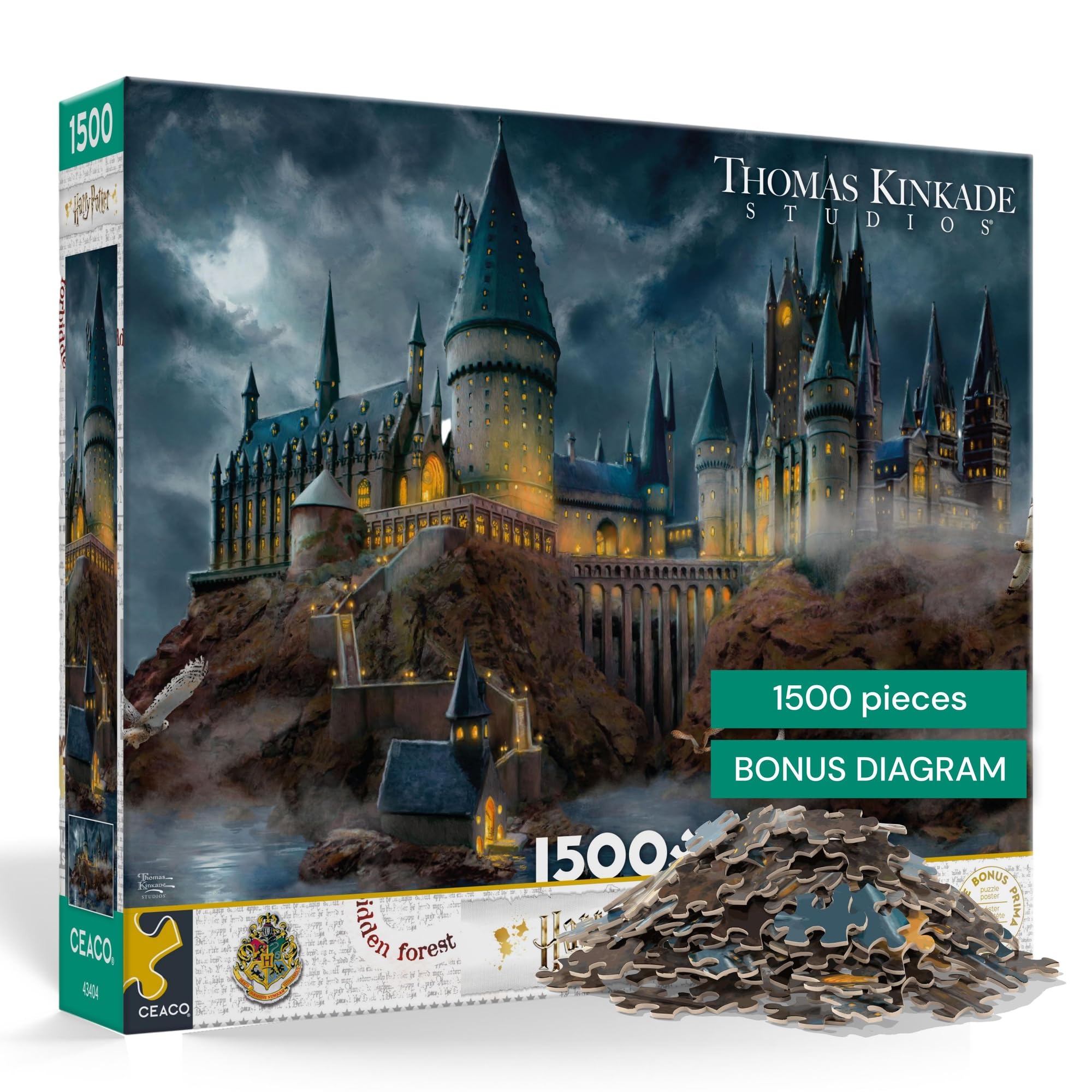 Photo 1 of Ceaco - Thomas Kinkade - Harry Potter - Hogwart's Castle - 1500 Piece Jigsaw Puzzle