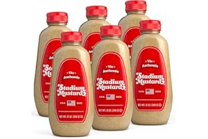 THE AUTHENTIC STADIUM MUSTARD Stadium Mustard Squeeze, 12-Ounce (Pack of 6)