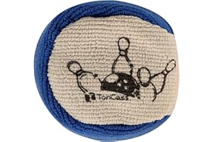 TonGass (1-Pack, Blue and Grey Microfiber Ultra Dry Bowling Grip Ball, Microfiber Bowling Grip Bags, Bowlings Powder Bag for 