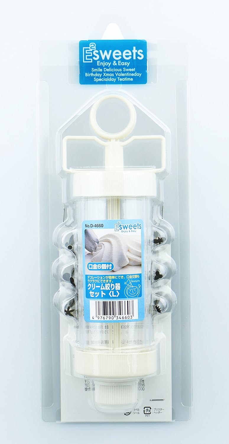 Amazon パール金属 Eeスイーツ クリーム 絞り器セット 口金6個付 L 日本製 D 4660 口金 オンライン通販