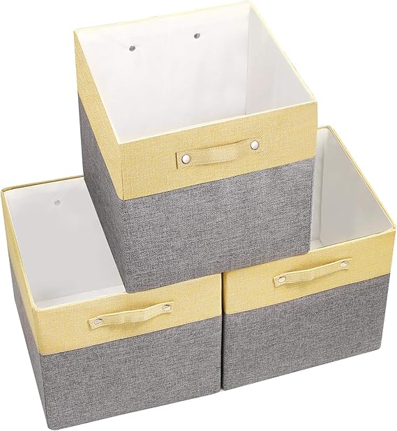 Vextronic Cube Storage Bins 13x13 Set of 3 Large Fabric