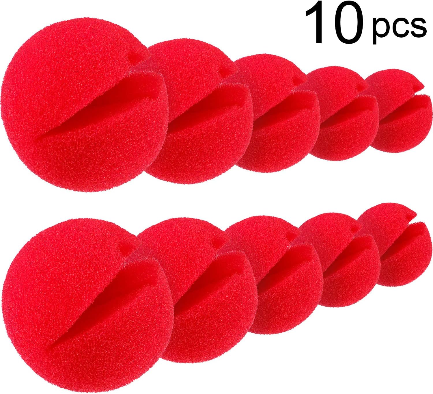 meekoo Red Sponge Noses Red Clown Nose Cosplay Nose for Halloween Christmas Comic Costume Party