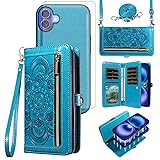 Asuwish Phone Case for iPhone 16 6.1 inch Zipper