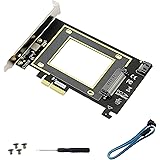 U.2 to PCIE Expansion Card，SFF 8639 to PCIE 3.0 x4 Riser Card,PCI-E 3.0 X4 SATA Adapter,for 2.5" U.2 NVME SSD and 2.5" SATA S