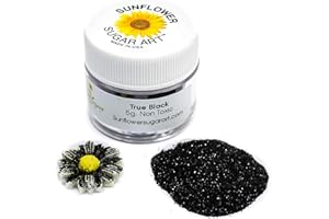 Sunflower Sugar Art True Black Hologram Glitter Cake Dust – Non-Toxic, Shiny Glitter Dust for Wedding Cakes, Backing, Ice Cream, and Decoration– 5g Luxury Cake Accessories for Cake Decoration