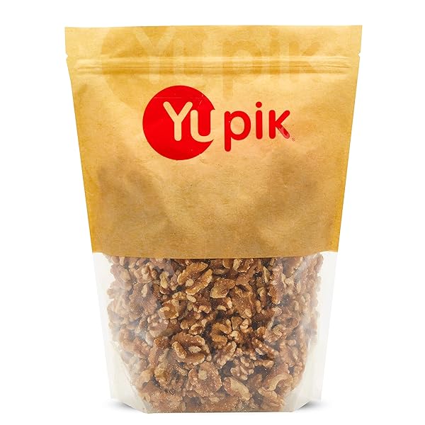 YUPIK RAW CALIFORNIA WALNUTS, HALVES & PIECES, 2.2 LB (35.2 OZ), KOSHER, GLUTEN-FREE, VEGAN, UNSALTED, UNROASTED, SOURCE OF OMEGAS, HEALTHY SNACKS, NUT TOPPING, IDEAL FOR BAKING & COOKING