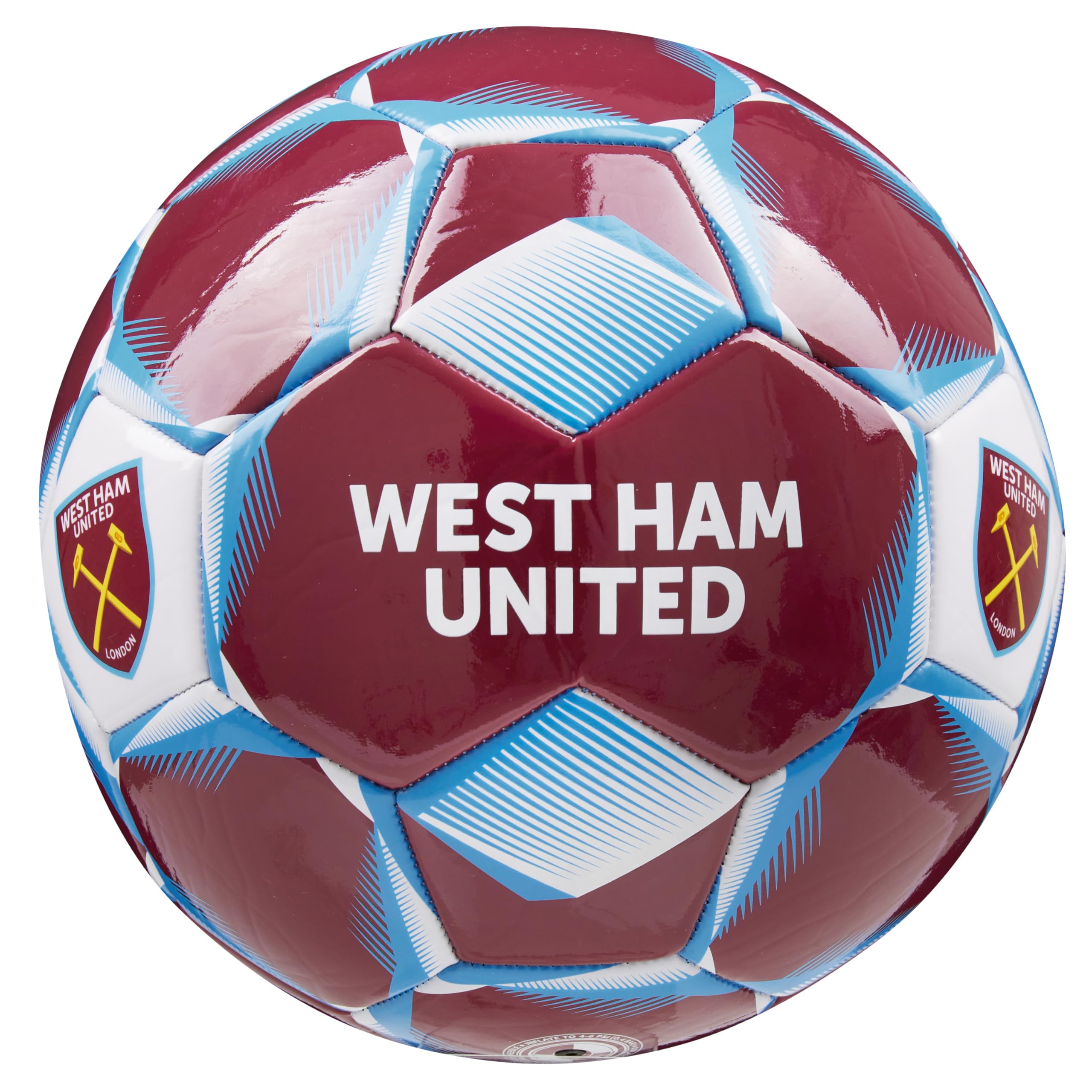 West Ham United F.C. Football Soccer Ball for Adults Teenagers Kids Training Football Size 3, 4 or 5 West Ham Merchandise (Burgundy, Size 5)