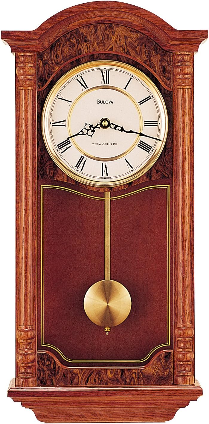 BULOVA BULC4431 Bulova Edenhall Oak Wall Clock Model C4431 Amazon.ca