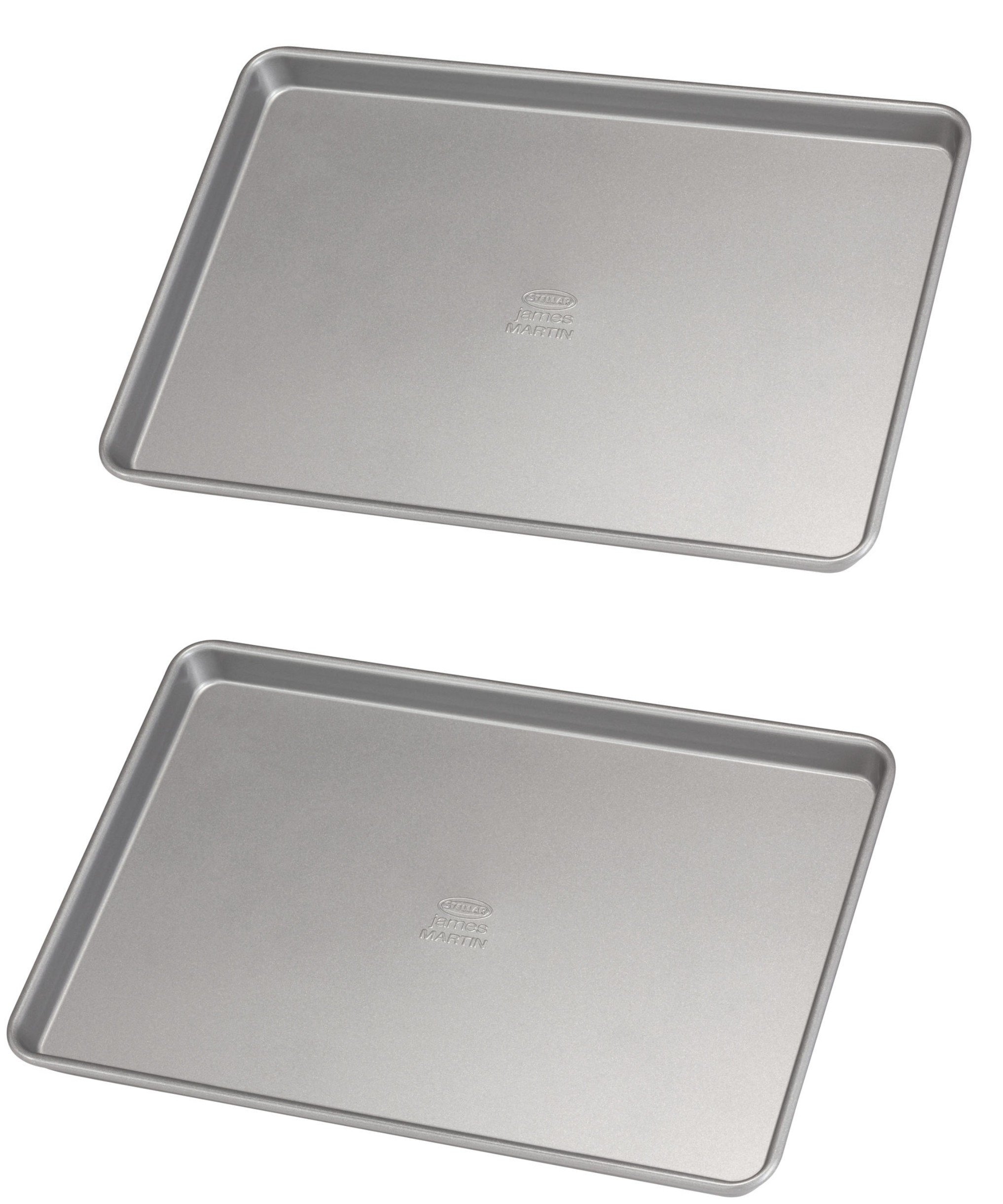 Stellar - James Martin Heavy Duty Non Stick Roasting - Oven Tray Sets (Baking/Swiss Roll Tray x2)