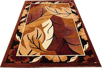 PARADISE CARPET CREATION for Living Room, Bedroom and Hall Size 6 x 8 Feet Modern Look Floral Carpet with Extra Thickness 1 inch High Pile Luxury Carpet