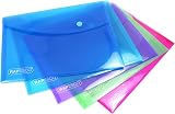 Rapesco 0689 ECO Recycled Popper Wallets A5 Pack of 5 Assorted Colours view 2