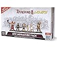 Dungeons & Lasers NPC DND Miniatures Pack - 68 Figurines with Scenic Bases for 5E Compatible Tabletop RPG Games - 28MM Unpainted and Unassembled - for Ages 14 Years +