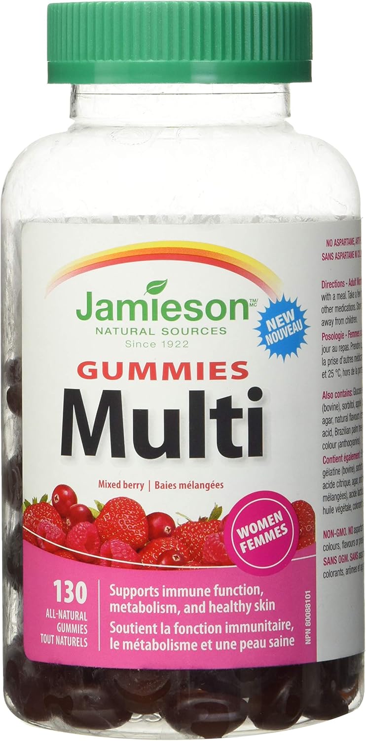 Jamieson Multi Gummies Women, 130 Count Amazon.ca Health & Personal