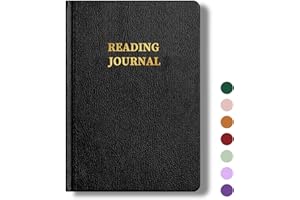TSFPapier Reading Journal Book Lovers Gifts Book Journal Hardcover Leather For Readers Review and Track Your Reading with 65 Book Reviews, 5.8”x8.3”, Black