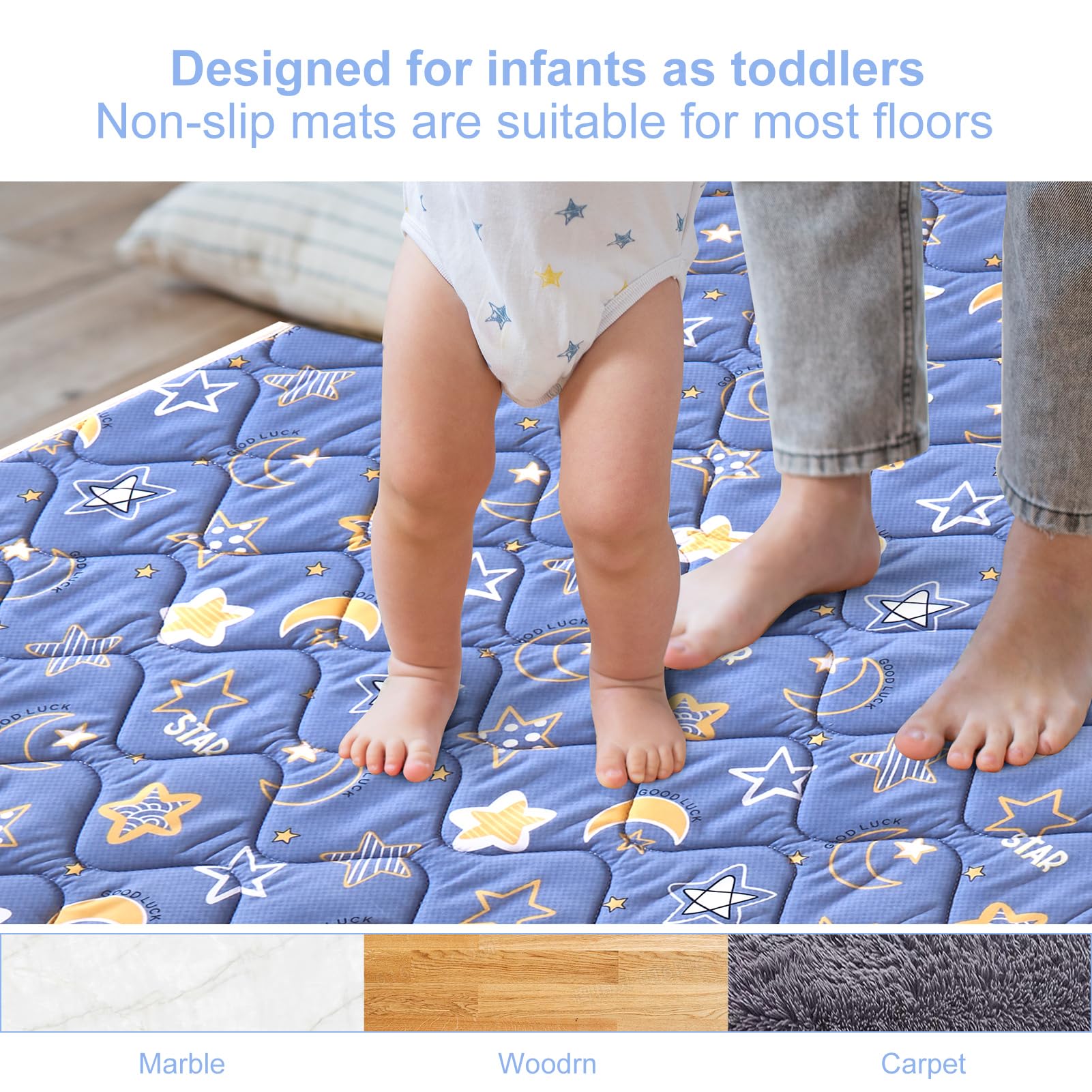 Premium Foam Baby Play Mat 6 ft x 4 ft, Extra Large Activity Playmats for Babies,Toddlers