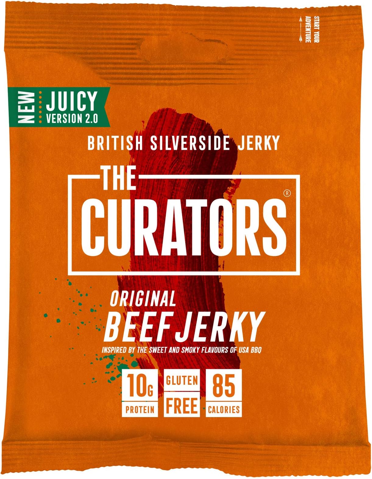 THE CURATORS British Beef Jerky - Original, 28g (5 Packs) - High Protein Low Carb Savoury Snacks, Sweet & Smoky Flavour