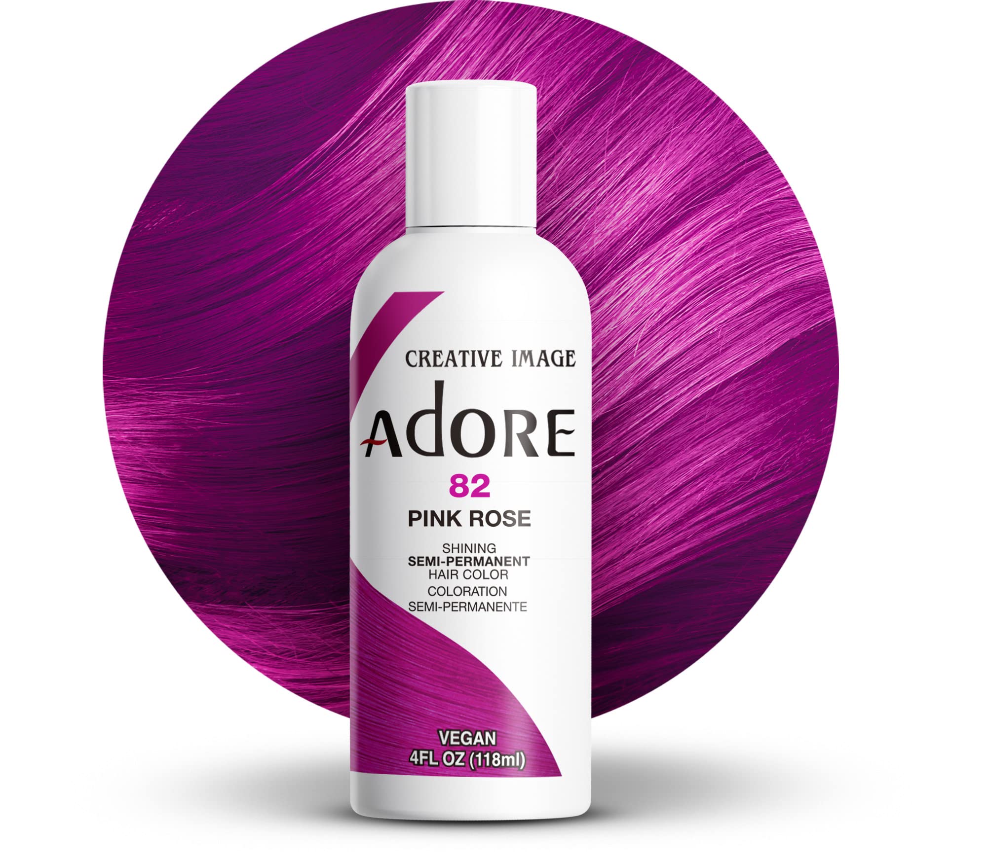 Adore Shining Semi Permanent Hair Colour, 82 Pink Rose