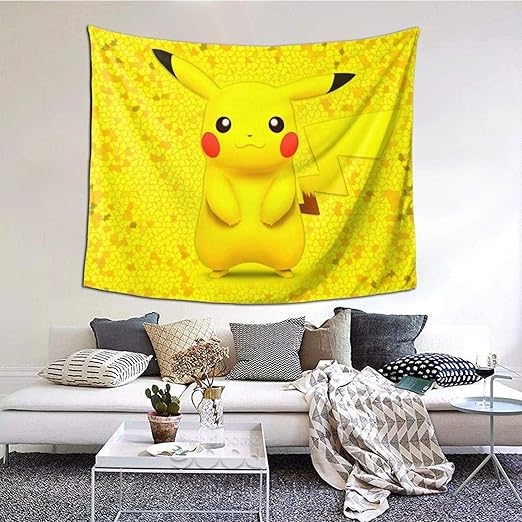 Amazon Co Jp ポケットモンスター 壁掛けタペストリー おしゃれ インテリア 装飾 部屋 装飾 多機能 布製 壁画 アート デコレーション130ｘ152cm ホーム キッチン