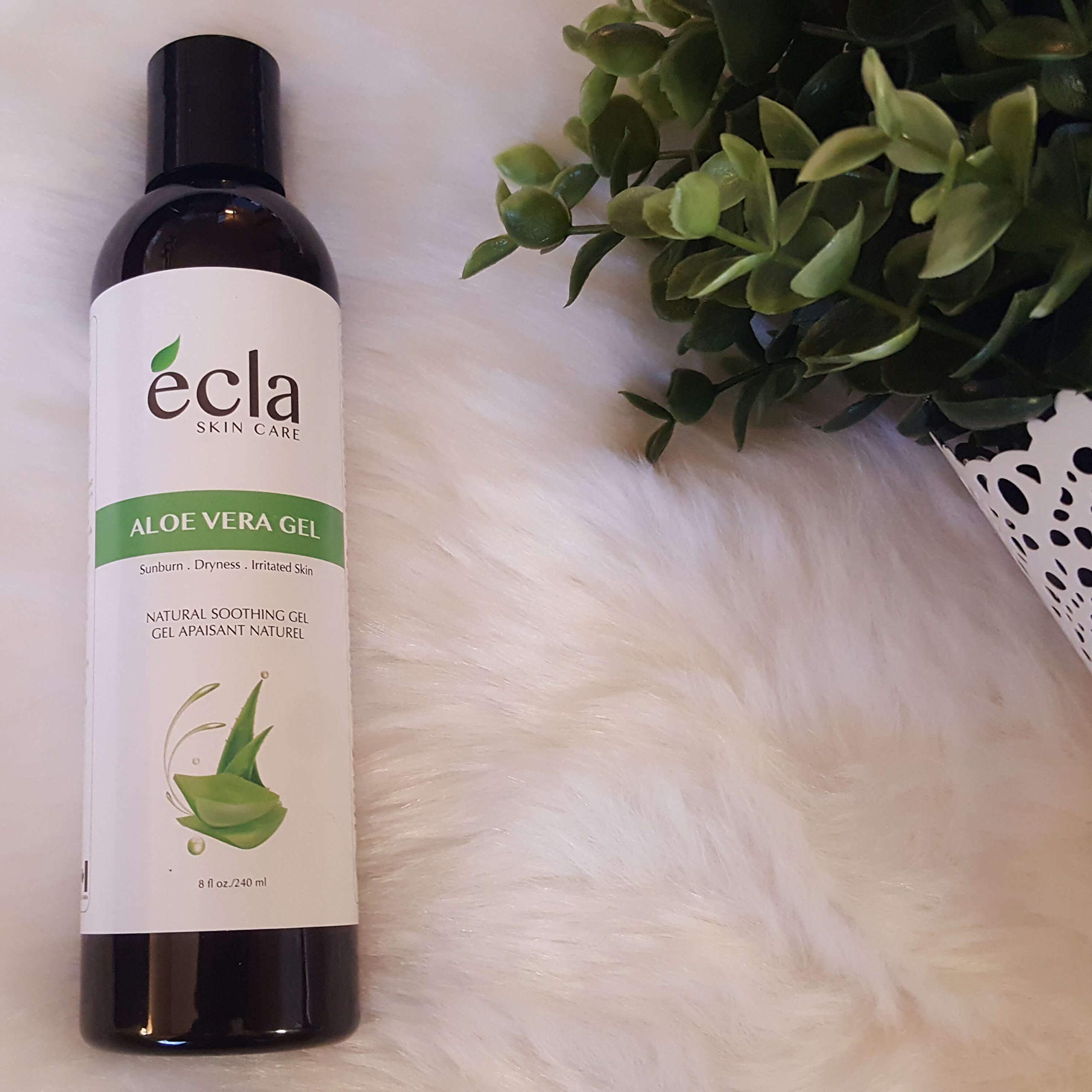 Aloe Vera Gel for Face, Body and Hair - Made with Organic 100% Pure Cold Pressed Juice, Not Powder (8 Oz - 240ml)