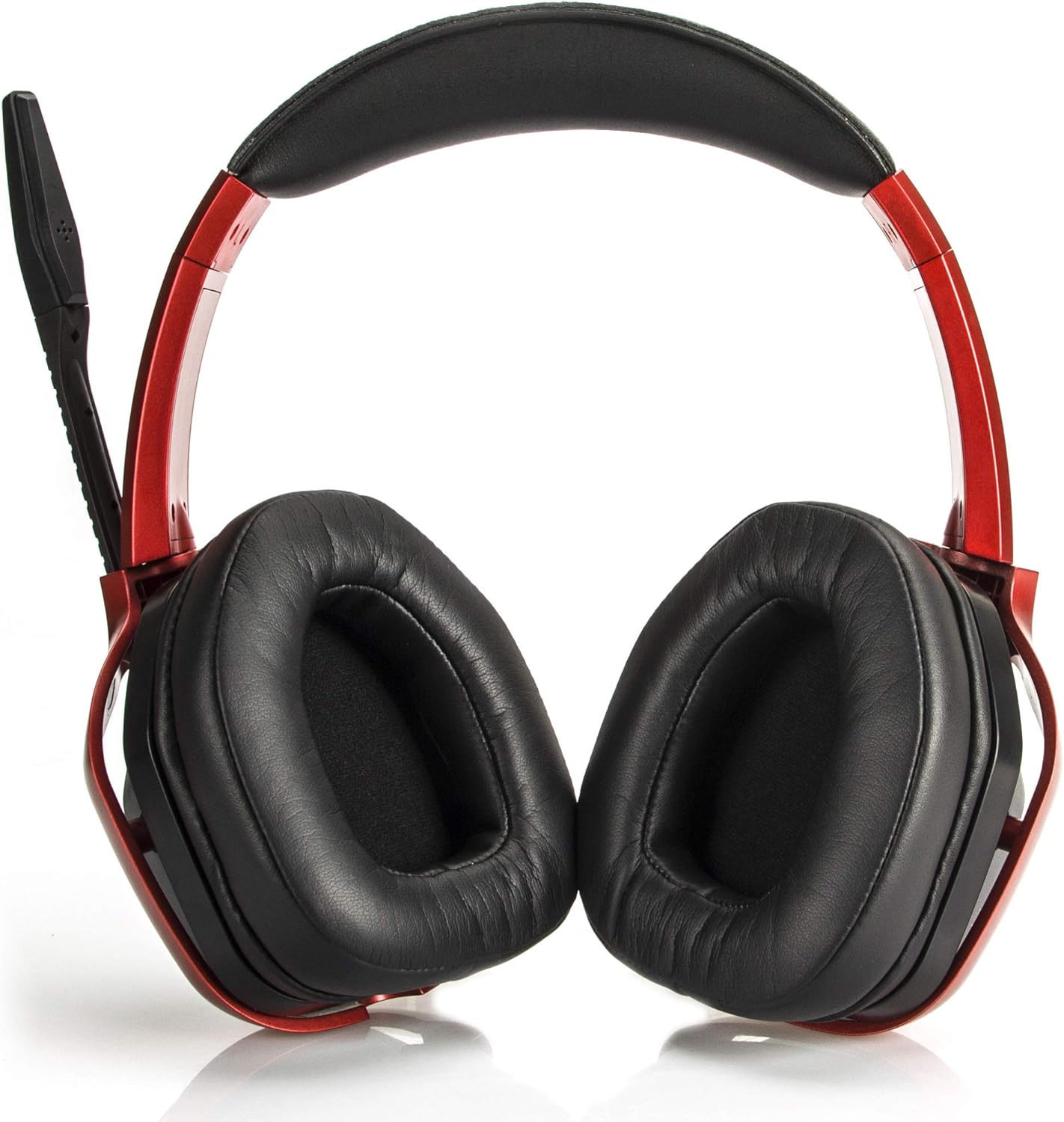 Amazon Com Amazon Basics Premium Gaming Headset For Pc And Consoles Xbox Ps4 With Desktop Mixer Red Electronics