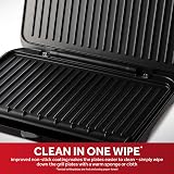 George Foreman Large Fit Grill 2400W Black Non Stick Easy Clean Drip Tray view 3
