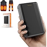 HotokGoo Upgraded Heated Vest Battery Pack - 12V3A 15000mAh DC Output Rechargeable for DEWBU Heating Jackets Coats Pants Underwear Battery, with Charging Accessories