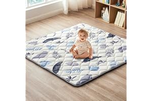 QUAFRET Baby Play Mat 50"x50", Non-Slip Baby Mat for Floor, Soft Thicker, Portable Playmat, Crawling Mat for Babies, Toddlers & Infants to Play and Learn