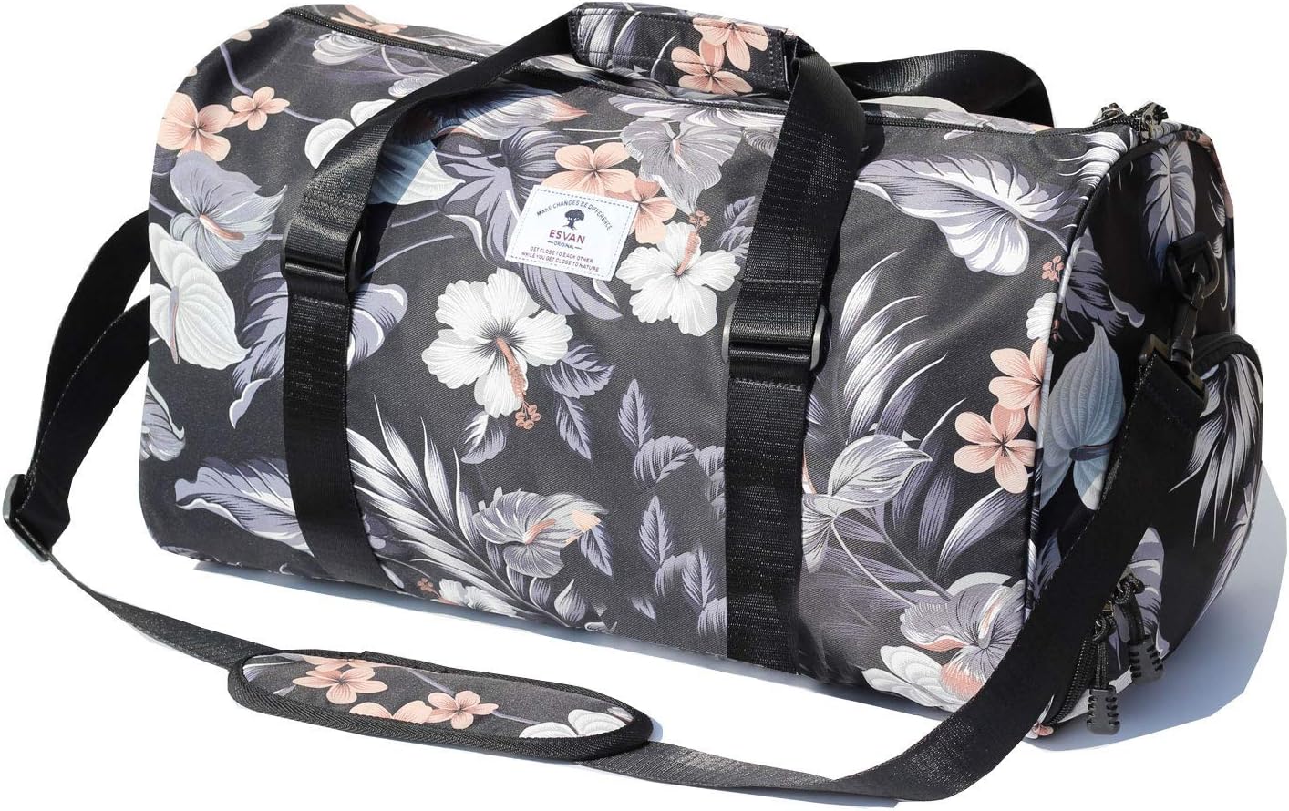 Original Floral Water Resistant Duffel Bag Gym bag Weekender Travel Bag for Gym Beach Travel School Daily Bags