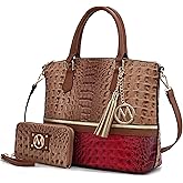 MKF Collection Tote Bag for Women & Wristlet Wallet Purse Set, Vegan Leather Top-Handle Shoulder Handbag by Mia K