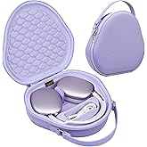 Canboc Airpods Max Case with Sleep Mode for Apple AirPods Max Wireless Over-Ear Headphones,Smart Headphones Case, Extra Space fits Cable, Charger, Purple(Fabric)